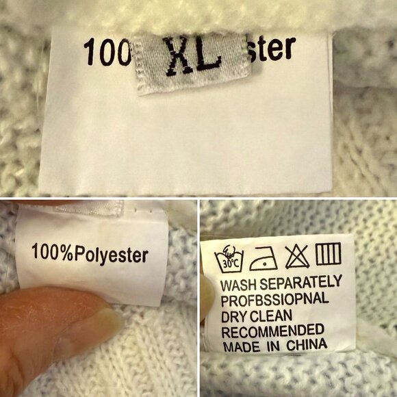 Floral Cardigan Sweater Size XL Blue Pink Rose Button Front Cottagecore Knit - Picture 6 of 11